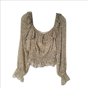 12th Tribe Ditsy Floral Blouse in Mustard